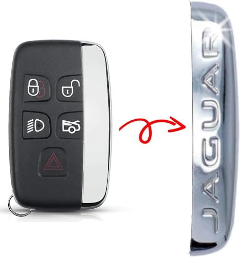 RemoteOverstock for Replacement Chrome (Side) Remote Cover for JAGUAR and for Land Rover Range Rover Remote fits 2011-2020 Key Fob E-Pace F-Pace F-Type XE XF XJ LR2 LR4 Evoque Sport â€“ FCC ID: