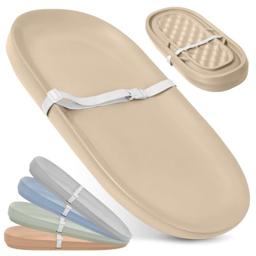 Image of Jool Baby Waterproof Baby Changing Pad - Easy to Clean, Lightweight & Portable - Large Foam Cushion for Comfort (Oatmeal)