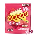 STARBURST Fruit Chews Candy - FaveREDS STARBURST Candy Bulk, Individually Wrapped, Party Size Bag, 50 oz, Pack of 1