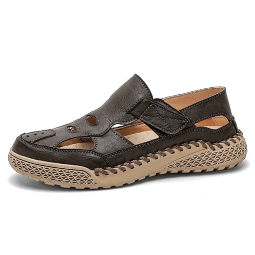 Sandalias de punta cerrada para hombre UIKGITP ideales para viajes de verano y paseos en gris
