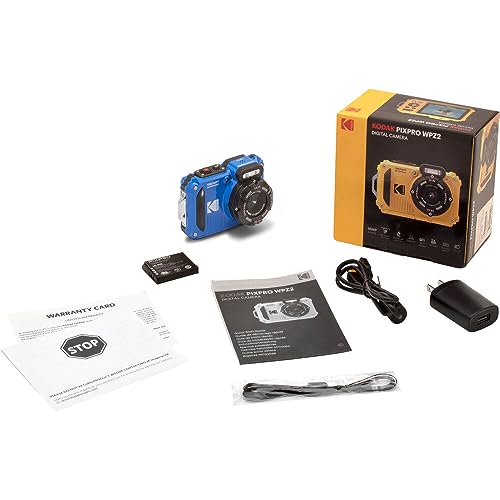 KODAK PIXPRO WPZ2 Waterproof Digital Camera Bundle, Includes: SanDisk 32GB MicroSD Memory Card, Spare Battery and More (5 Items) (Blue) - image 5