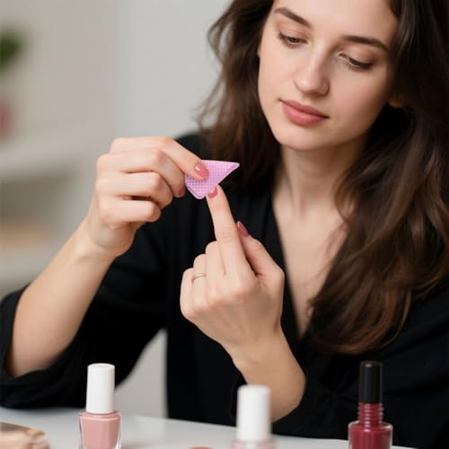 Image of 1000 Pcs Lint Free Nail Wipes Nail Polish Remover Wipes No Lint Nail Glue Wipes for Gel Nails Soft Nail Cleaning Pads for Lash Extension Supplies Non-Woven Fabric Eyelash Extension Glue Wipe (Pink)