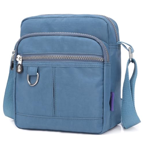 Image of Crossbody Bag Purse For Women Nylon Waterproof Shoulder Handbags Casual Travel Messenger Bag Lightweight Pocketbooks