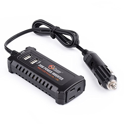 30W Power Inverter DC 12V to 110V AC Car Power Converter with 2