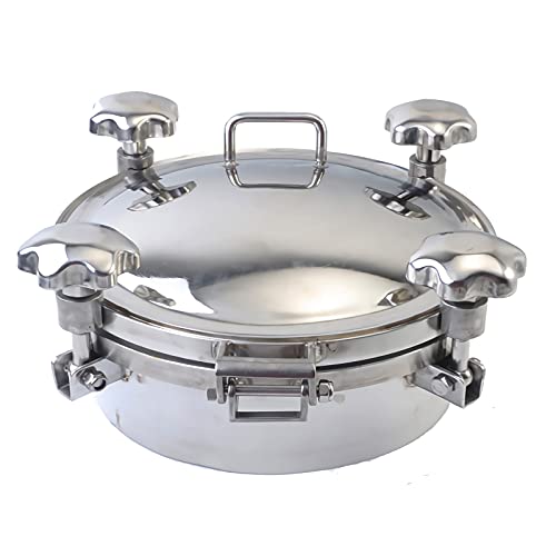 INTSUPERMAI Stainless Steel Pressure Sanitary Manhole Cover Tank Circular Round Manway Door 300mm