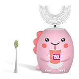 yeklike Kids U Shaped Electric Toothbrush，auto Sonic Baby Toothbrush，Cartoon Dinosaur 360-Degree Cleaning IPX7 Waterproof Design*（2-7y）