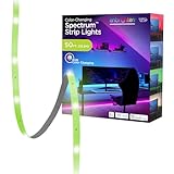 Enbrighten Vibe Spectrum Smart Indoor LED Strip Lights, Color Changing RGB Tape Light, Remote & Voice Control, Alexa & Google Home Compatible, 50ft, White 84995