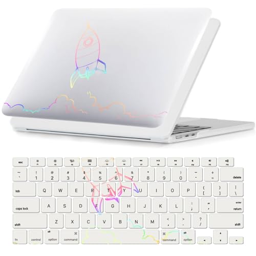 Funda MacBook Pro 13 pulgadas 2015 a 2012 carcasa rígida A1502 con protector teclado cohete