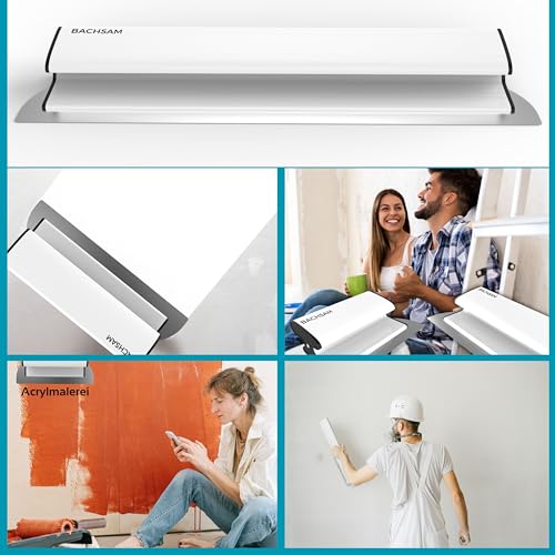 Bachsam Z-Flächenspachtel Set 250 & 400 mm – Profi Glättspachtel mit ergonomischem Komfortgriff, Schraubfixierung & 0,45 mm Edelstahlklinge – Trockenbau, Wandspachtel, Maler Werkzeug