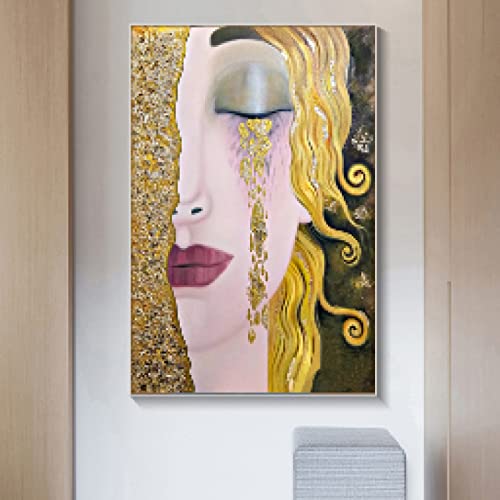 Impression toile femme or affiche décorative murale 35x50cm - 3