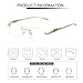 SDINM Fashion Glasses for Men Women Clear Lens Luxury Rimless Rectangle Gold Metal Eye Glasses Frameless Eyewear