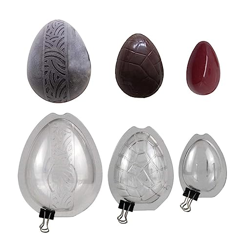 TSMORY Moldes 3D antiadherentes para huevos de Pascua, conejos, pasteles, chocolate, fondant, caramelos
