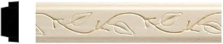 1425-4WHW Unfinished White Hardwood Vine Embossed Trim Moulding