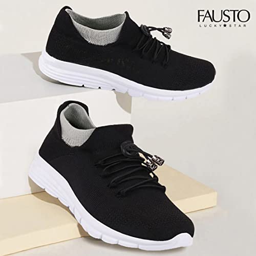 Image of FAUSTO Men's Sports Slip On Walking Shoe for Gym|Yoga|Exercise|Workout|Fashion|Jogging|Comfort|Anti Skid EVA Sole