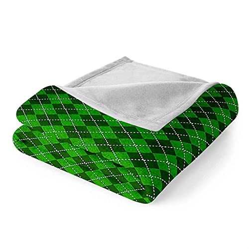 Couverture polaire douce au toucher anti-froid flanelle verte