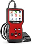 MOTOPOWER MP69033 Pro OBD2 Scanner Code Reader Check Engine Fault Light Diagnostic Scan Tool with Battery Tester, Red Edition
