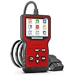 MOTOPOWER MP69033 Pro OBD2 Scanner Code Reader Check Engine Fault Light Diagnostic Scan Tool with Battery Tester, Red Edition