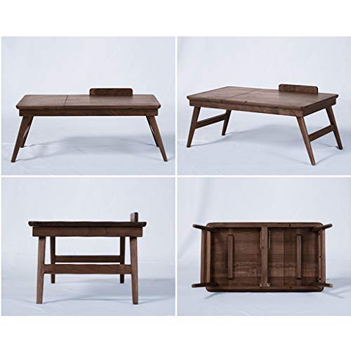 Table pliante en bois massif marron, petite table de travail - 8
