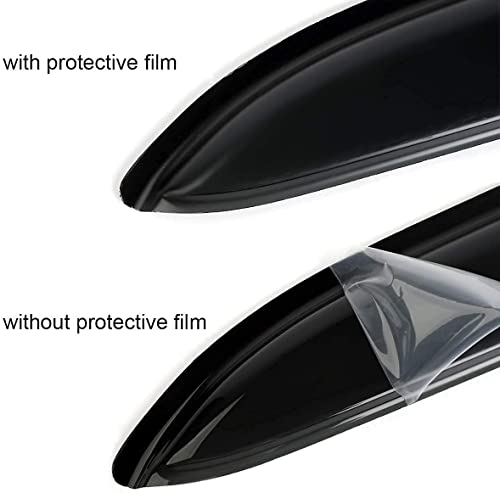 Smoke Tinted Tape-On Side Window Visor Deflectors Rain Guards Compatible With Chevrolet Chevy Tahoe & Compatible With Gmc Yukon 2021 2022 2023 #TOP4