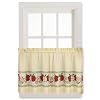 CHF & You Red Delicious Country Apples 3-Piece Window Curtain Tier Set, Ivory, 56-Inch X 24-Inch, Multi Color #1
