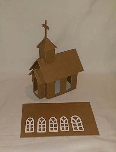 Aeiniweraabbcc Putz Style Little Village Cardboard Church