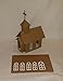 Putz Style Little Village Cardboard Church with Flicker Light Hole