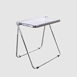 Byjccar Transparent Acrylic Folding Table Portable Small Desk Medieval Bedroom Computer Desk Sofa Si