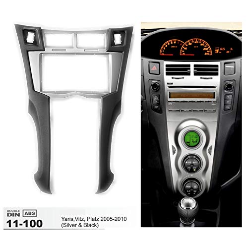Set di mascherina per autoradio 2 Din per Vitz Platz 2005-2011