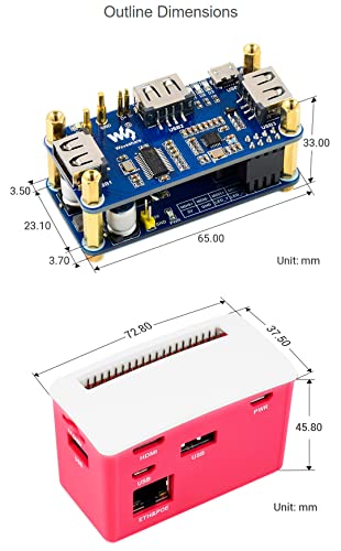HUB HAT USB PoE Ethernet Raspberry Pi Zero carte alimentation réseau RJ45 - 7