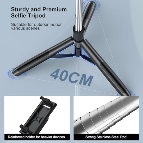 Image of Celfiexpt 71 inch Selfie Stick Tripod 360 Degree Rotation Anti Shake Handle Long Tripod Stand with Bluetooth Remote for Mobile Phone Multi-Function Selfie Stick for iPhone Android Phone Camera Gopro