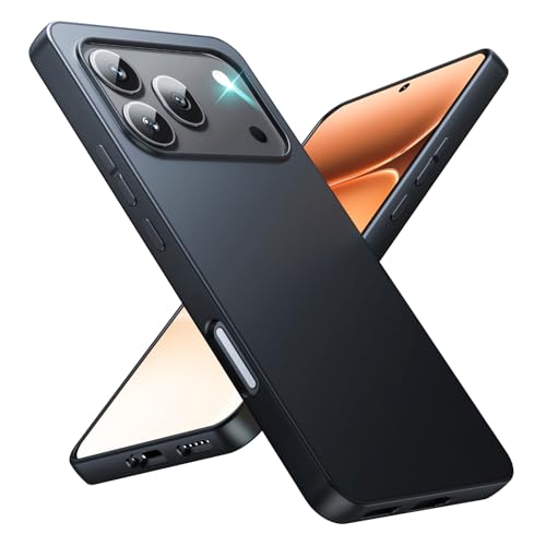 TesRank Honor 600/600 Pro 5G Hülle, Matte Oberfläche Soft Hüllen [Ultra Dünn] [Kratzfest] TPU Schutzhülle Hülle Weiche Handyhülle für Honor 600/600 Pro 5G-Schwarz