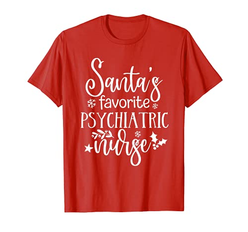 Pijama de Navidad para enfermería psiquiátrica favorita de Santa Claus Camiseta