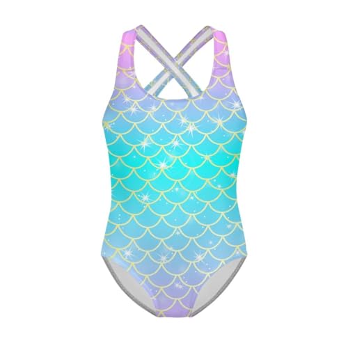 Image of JEOCODY Swimsuit for Girls One Piece Bathing Suit for Teens Crossback Hawaiian Beach Swimwear