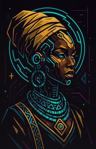Afrofuturistic Tribal Woman Graph Notebook (5.5 x 8.5 Inches