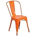 Flash Furniture Orange Metal Indoor-Outdoor Stackable Chair