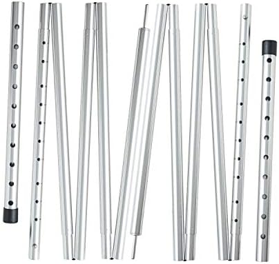 REDCAMP Telescopic Tarp Poles Set of 2, Aluminium Extendable Adjustable Tent Poles for Awning Canopy Porch Sun Sails Tarpaulin Headroom 2.3M