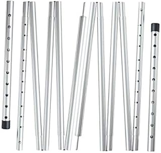 REDCAMP Telescopic Tarp Poles Set of 2, Aluminium Extendable Adjustable Tent Poles for Awning Canopy Porch Sun Sails Tarpaulin Headroom 2.3M