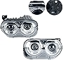 KARPAL Halogen Headlight HeadLamp Assembly Compatible With 2015-2020 Dodge Challenger CH2502267 CH2503267 Front Left LH Driver + Right RH Passenger Side