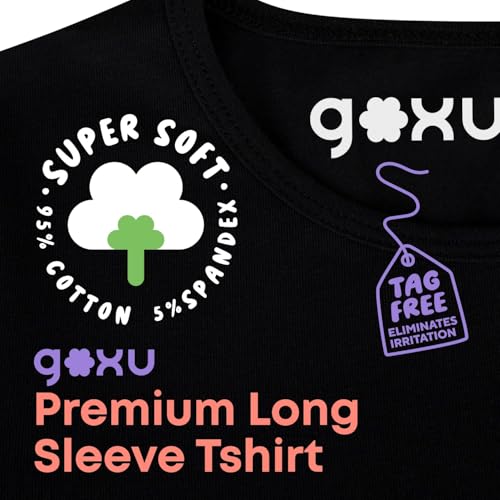 Girls' Puff Short Sleeve Cotton Solid T-Shirts Tops, Crewneck Comfort Silky Soft Cotton Basic Layering Tees, Ages 5-122