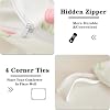 Bildenly Floral Duvet Cover Set Queen Size - White Pink Flower Botanical Bedding With 2 Pillowcases - View #8