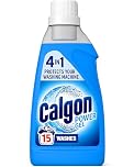 Calgon 4-in-1 Washing Machine Cleaner and Water Softener Gel 750 ml, Removes Limescale, Residue, Dirt, Rust & Malodours, Deep Clean
