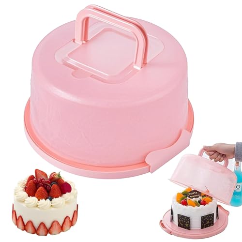 Transporteur de Gateau Rond,Boîte de Transport à Gâteau Ronde,Boite Transport Gateau Porte Gateau Boite a Gateau Transportable Récipient À Gâteaux en...