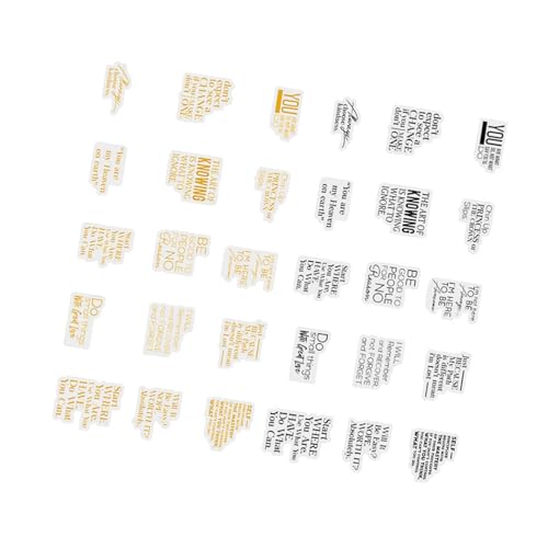 Pegatina de la Serie de Poesía Inglesa, Detalles Exquisitos Fáciles de Pegar Patrones Transparentes Pegatinas para Mascotas para álbumes de Recortes (Poesía y la distancia)