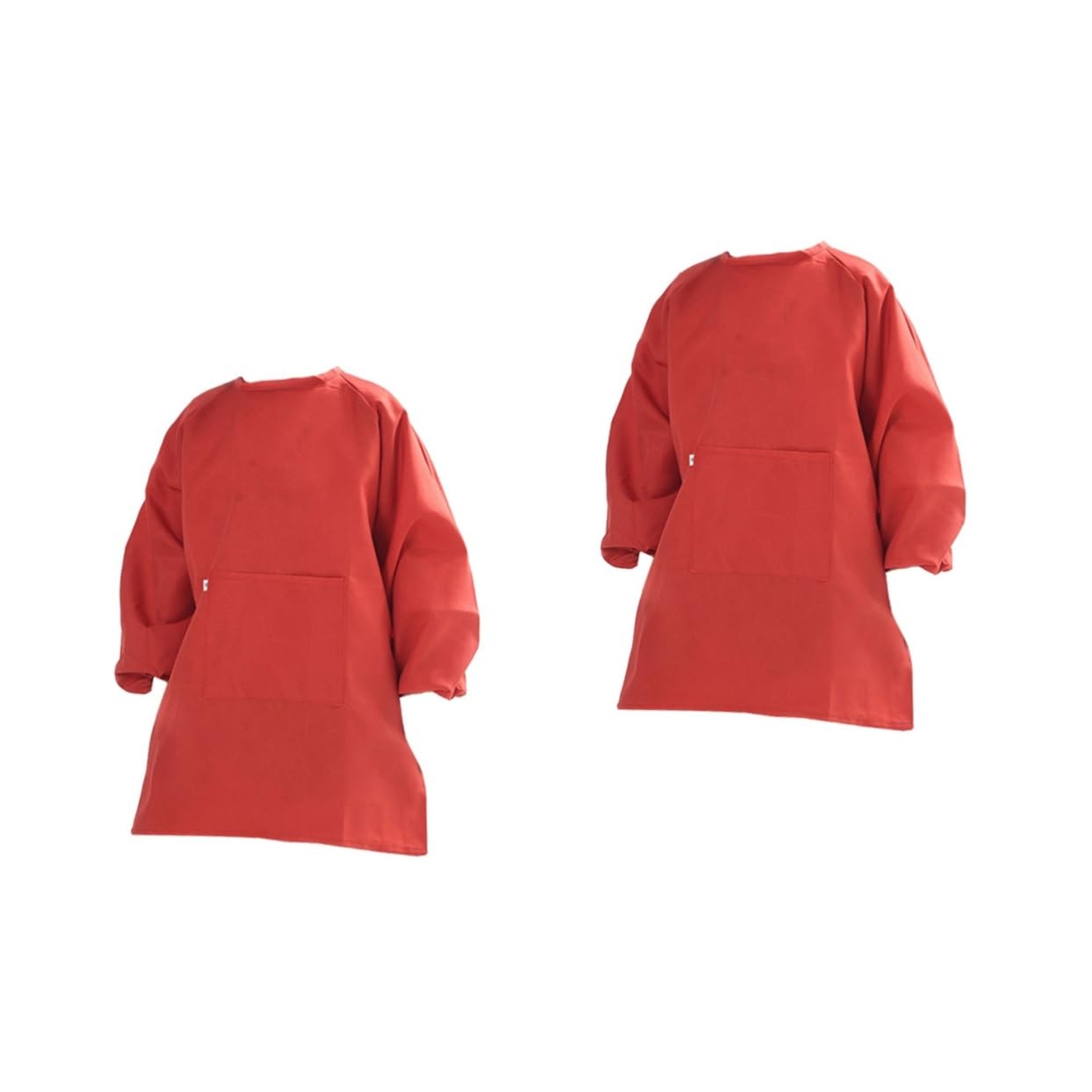 Abaodam 2piezas Delantal Infantil De De Manga Protector De Ropa Dibujar y Color Rojo