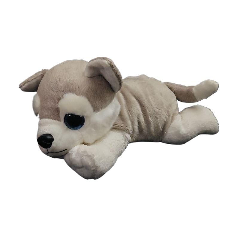 Peluche Husky cadeau pour garçons et filles, doudou chien couché ultra doux