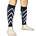 Meister Graduated 20-25mmHg Compression Running Leg Sleeves for Shin Splints (Pair) - Black - Medium