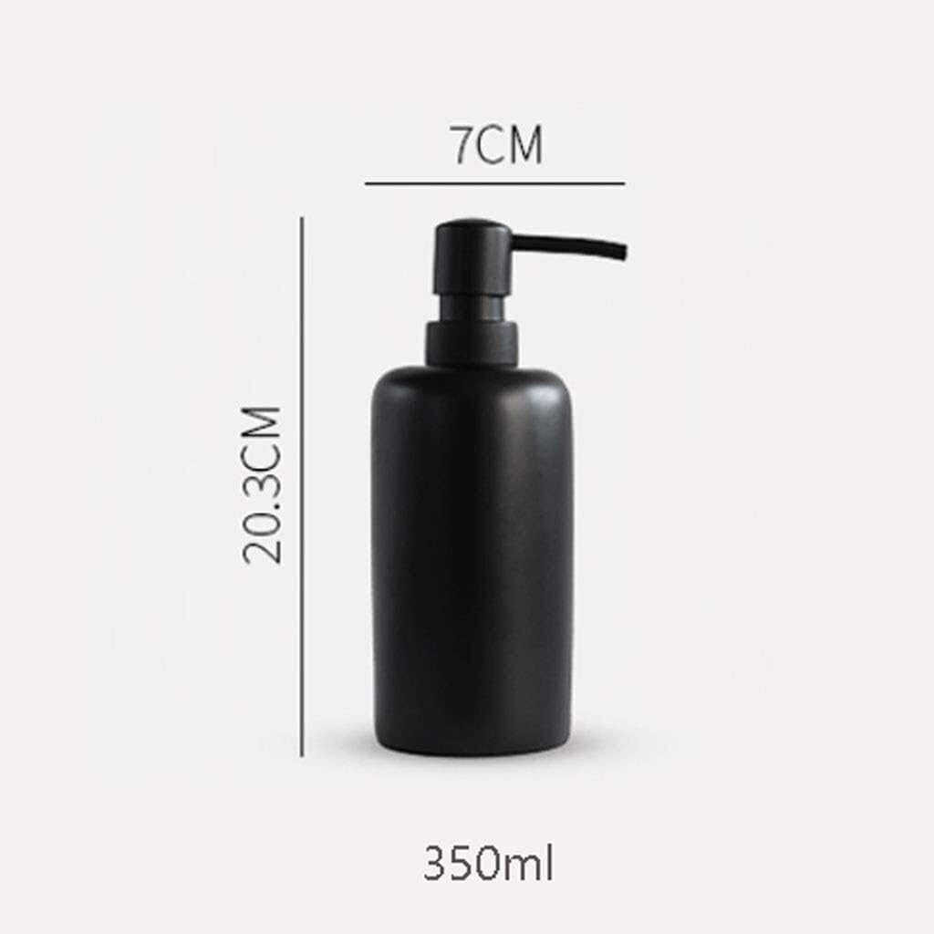 Soap Dispenser Refillable Hand Lotion Dispensers, Soap Dispenser Push-on Emulsion Soap Bottle Black Resin Nordic Bathroom 4 Piece Set Bathroom Toothbrush (Color : Black-a) (Green)