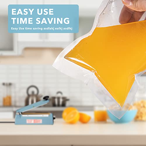 Metronic Impulse Sealer 8 Inch, Manual Heat Sealer Machine For Plastic Bags, Shrink Wrap Bag Sealers Heavy Duty Sealing Machine With Repair Kit ( Blue ) #TOP4