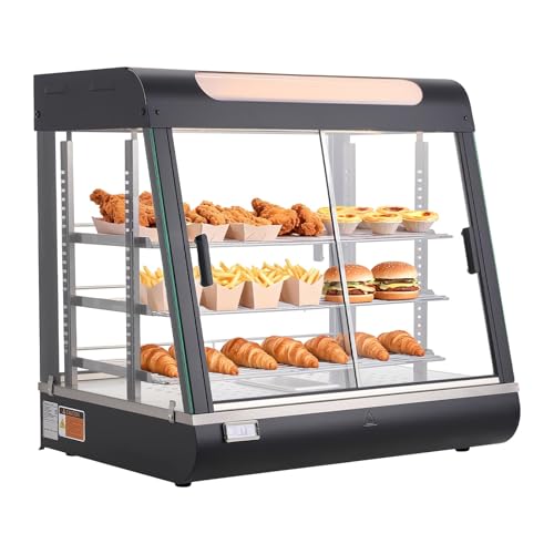 VEVOR Vitrina de Calor para Hostelería 3...