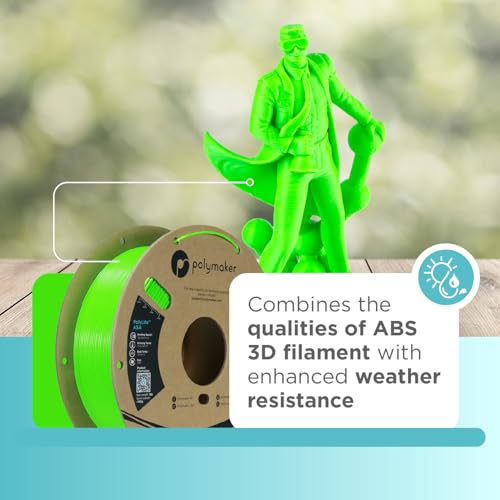 Image of Polymaker ASA Filament 1.75mm Pop Green, 1kg ASA 3D Printing Filament, Heat & Weather Resistant - ASA 3D Printer Filament Perfect for Printing Outdoor Functional Parts